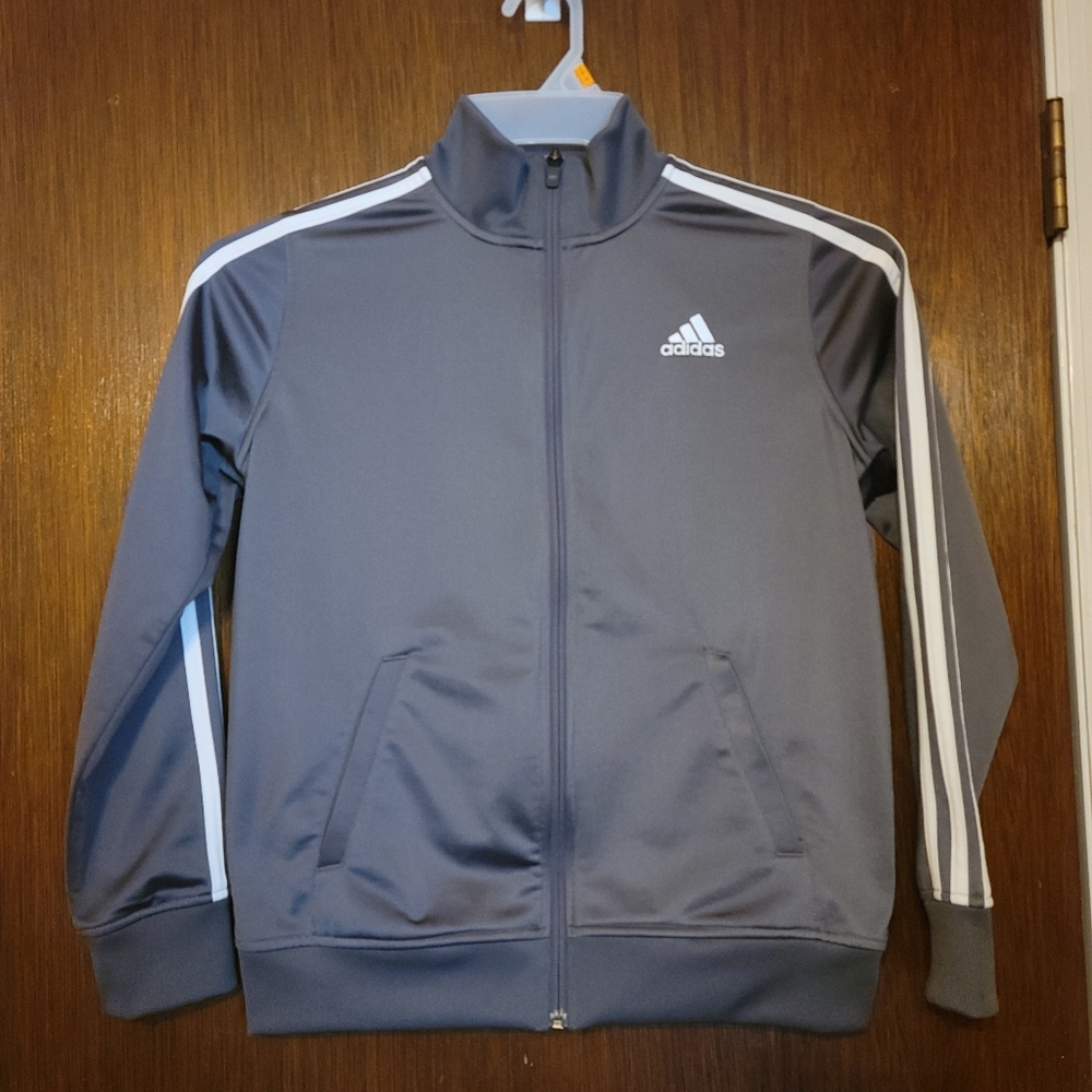 Adidas zip-up tracksuit jacket girls medium